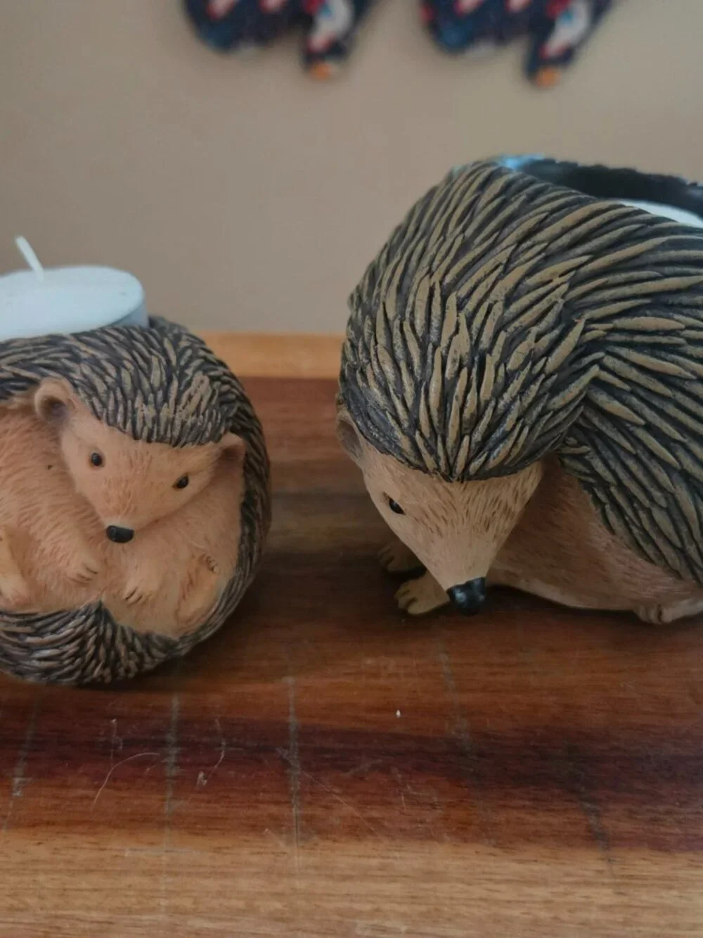 PARTYLITE NATURES LOVER MAMA & BABY HEDGEHOG TEA LIGHT HOLDERS - Picture 4 of 10
